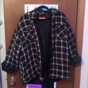 Oversized insulated wrangler flannel